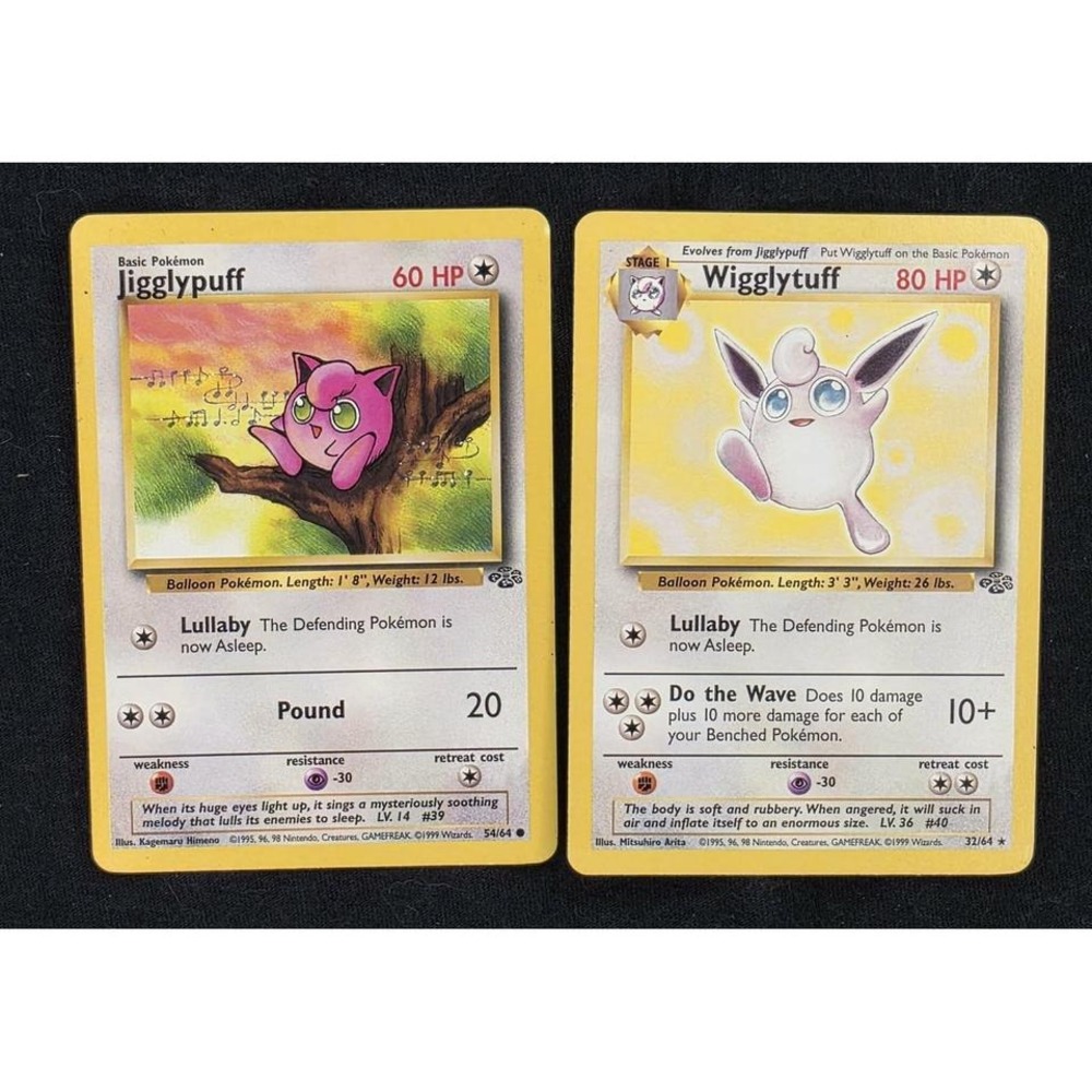Jigglypuff‎ and Wigglytuff Pokemon Card Base Set Neo Genesis XY Evolutions
